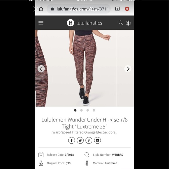 Two pairs of lululemon wunder unders - Picture 4 of 5